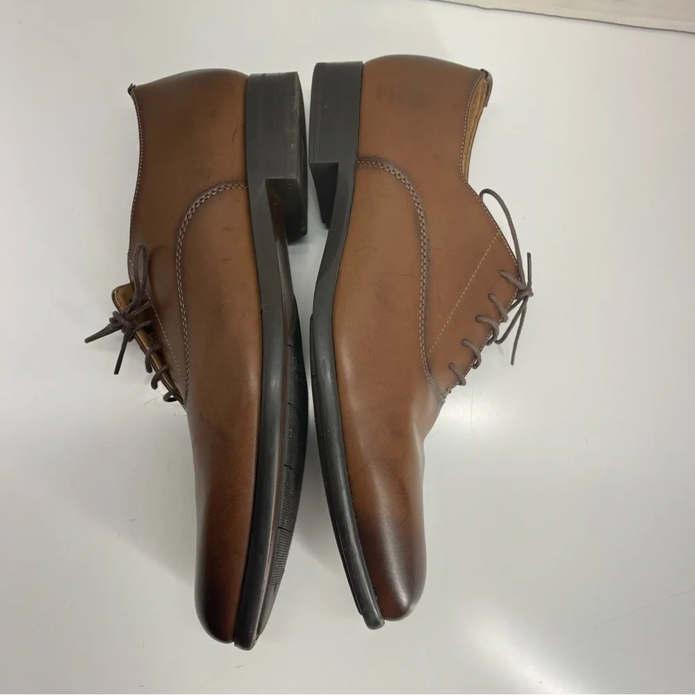 Zara Man Classic Brown Leather Men's Dress Shoes Size 42 (9 US)